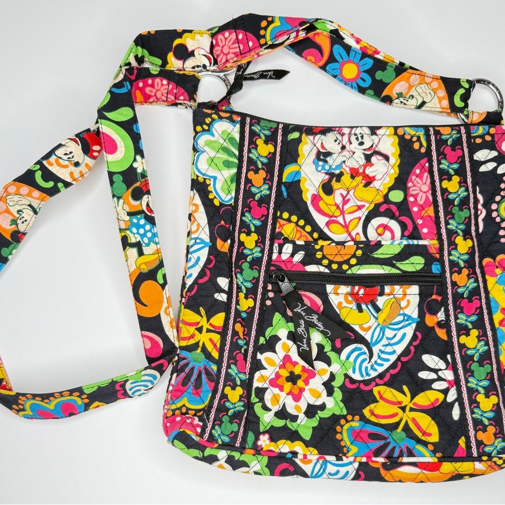 Vera Bradley Disney Parks Mickey Mouse Midnight Crossbody Bag Quilted Design